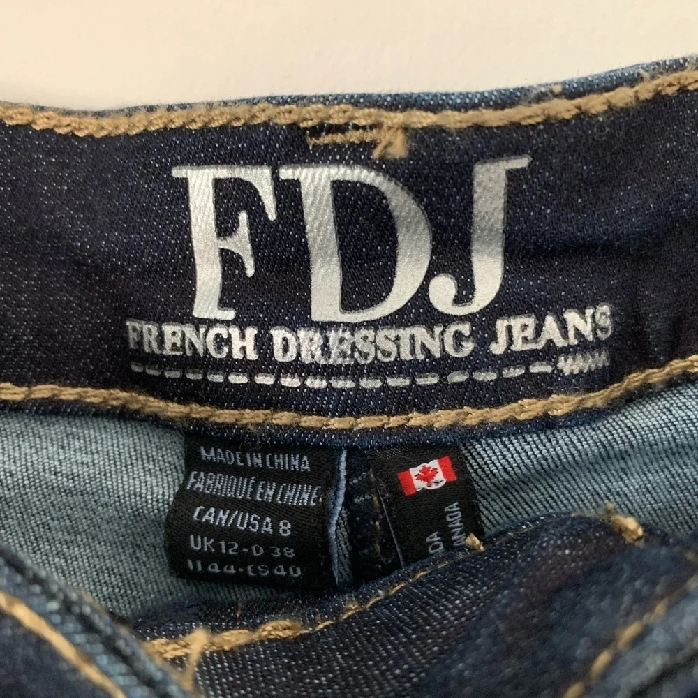 FDJ Elegant Indigo Denim Midi Skirt - Picture 2 of 6